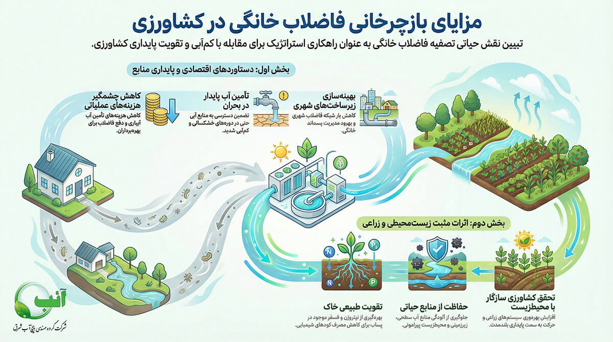 مزایای استفاده از تصفیه آب فاضلاب خانگی برای کشاورزی